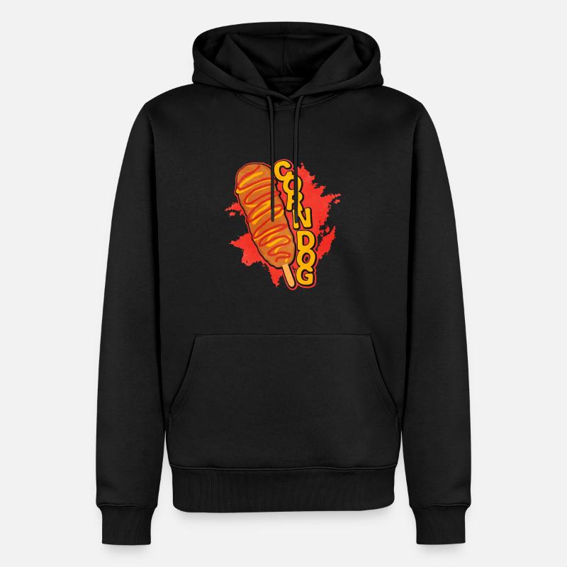 Corn Dog - Männer Premium Bio Hoodie - Schwarz