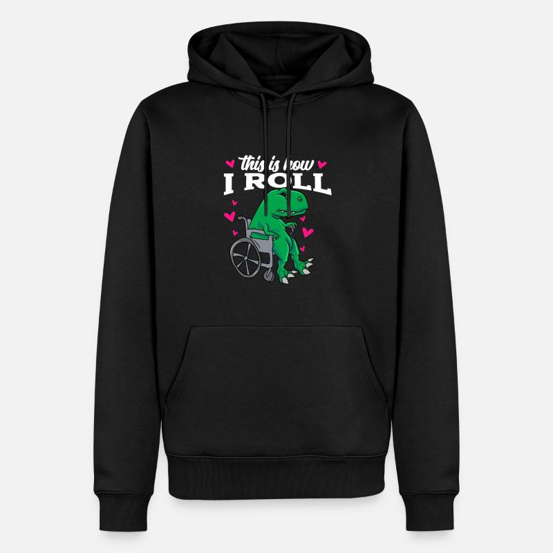 Fauteuil roulant - Sweat à capuche Premium bio Homme - noir