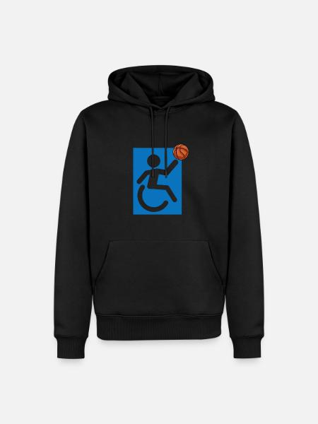 Rollstuhl - Männer Premium Bio Hoodie - Schwarz