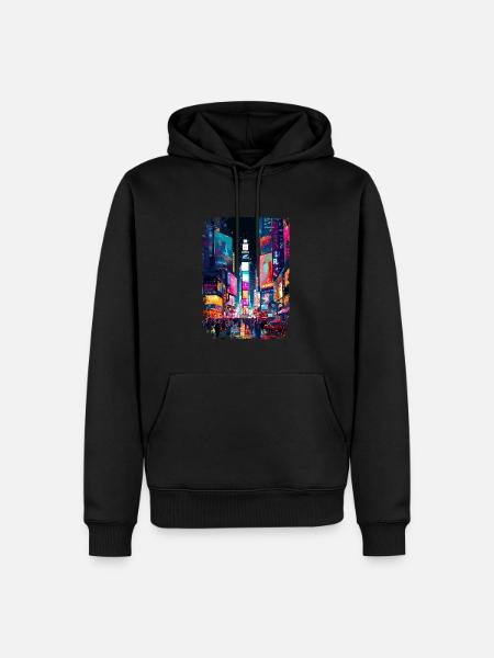 New York - Men’s Premium Organic Hoodie - black