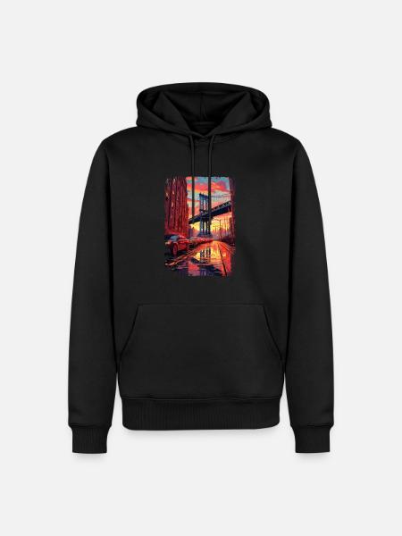 New York - Men’s Premium Organic Hoodie - black