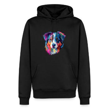 Australian Shepherd Hund Bunt - Männer Premium Bio Hoodie - Schwarz - Vorne - Nico (187cm)