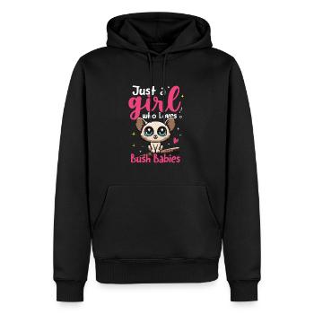 Galago - Sweat à capuche Premium bio Homme - noir - Devant - Nico (187cm)