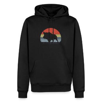 Warzenschwein - Männer Premium Bio Hoodie - Schwarz - Vorne - Nico (187cm)