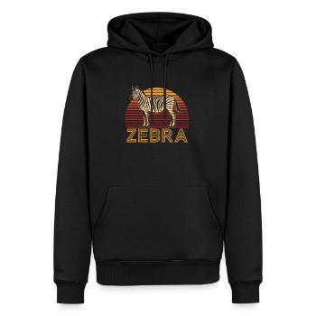 Zebra - Männer Premium Bio Hoodie - Schwarz - Vorne - Nico (187cm)