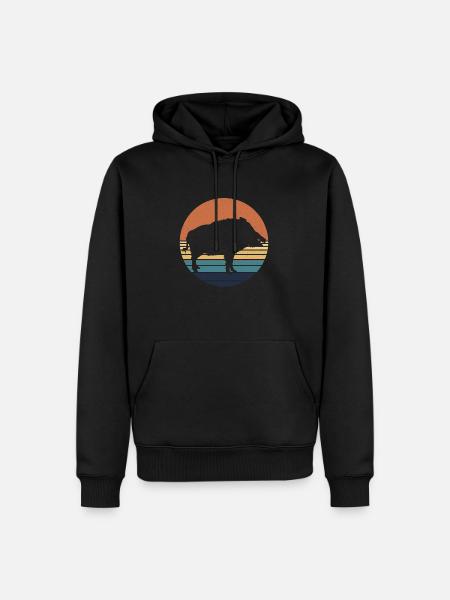 Warthog - Men’s Premium Organic Hoodie - black