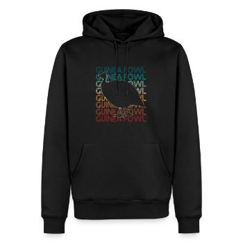 Perlhuhn - Männer Premium Bio Hoodie - Schwarz - Vorne - Nico (187cm)
