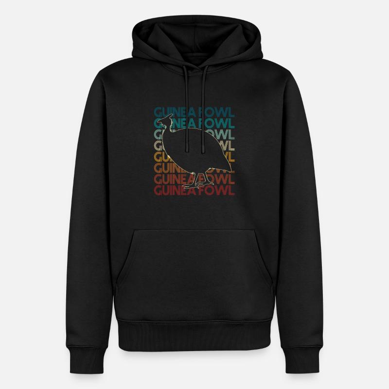 Perlhuhn - Männer Premium Bio Hoodie - Schwarz