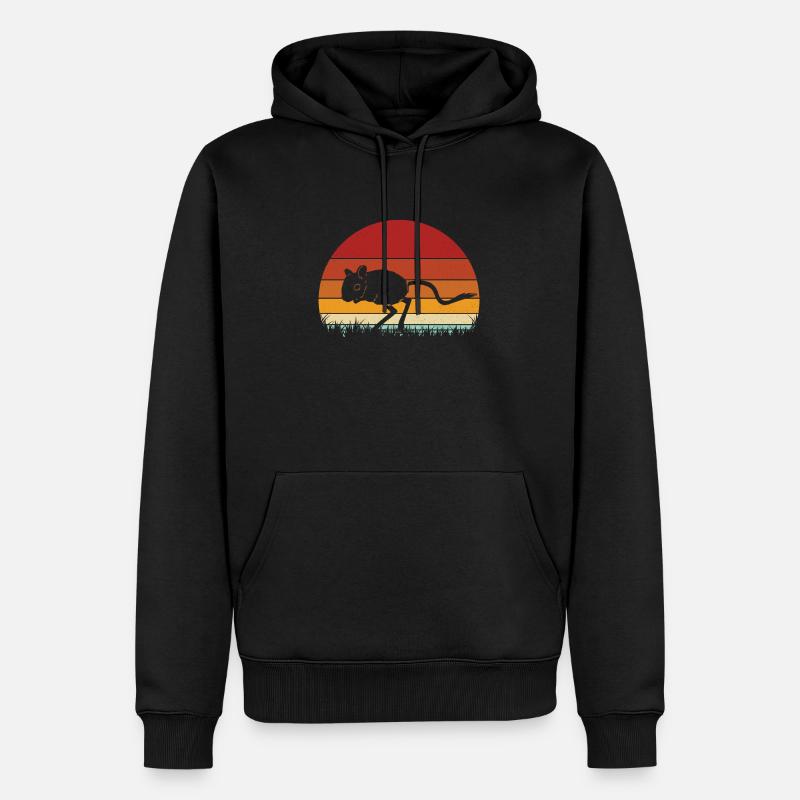 Gerbille - Sweat à capuche Premium bio Homme - noir