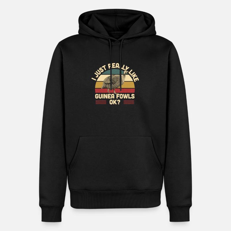 Pintade - Sweat à capuche Premium bio Homme - noir