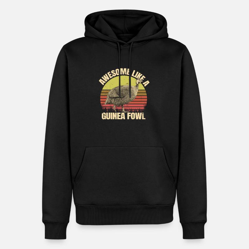 Perlhuhn - Männer Premium Bio Hoodie - Schwarz