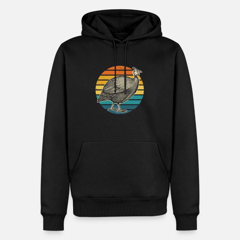 Perlhuhn - Männer Premium Bio Hoodie - Schwarz