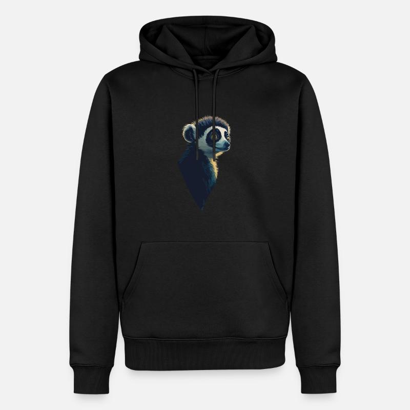 Lémurien - Sweat à capuche Premium bio Homme - noir