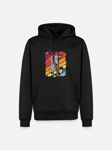 Lemur - Men’s Premium Organic Hoodie - black