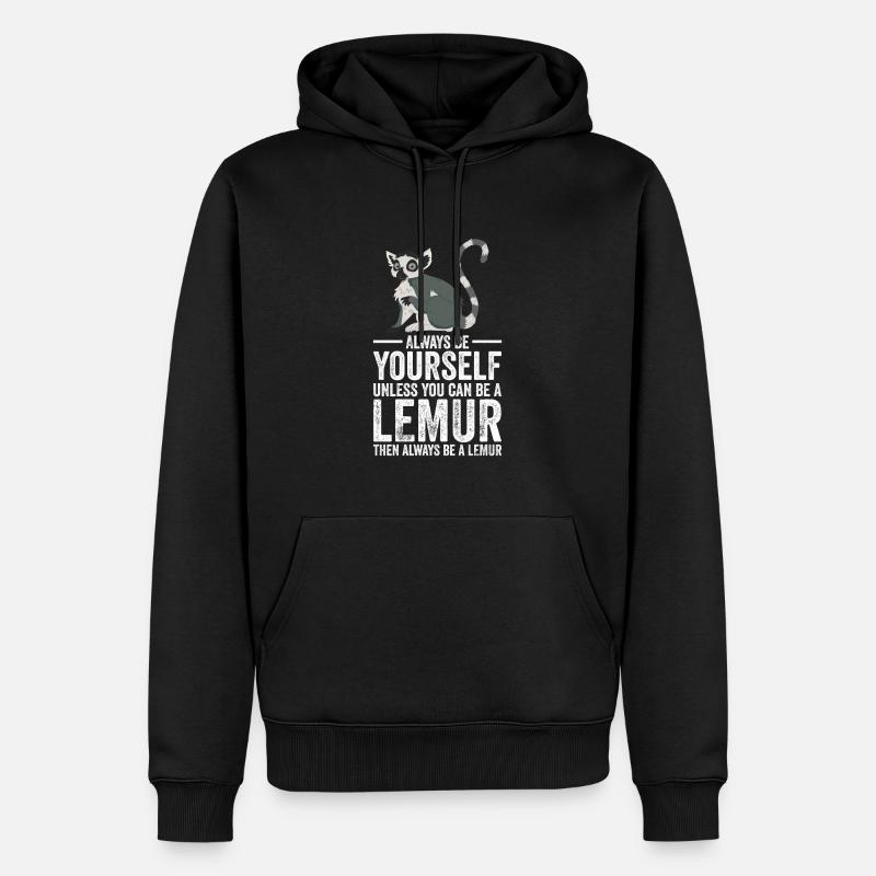 lémurien - Sweat à capuche Premium bio Homme - noir