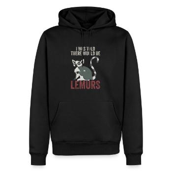 Lémurien - Sweat à capuche Premium bio Homme - noir - Devant - Nico (187cm)