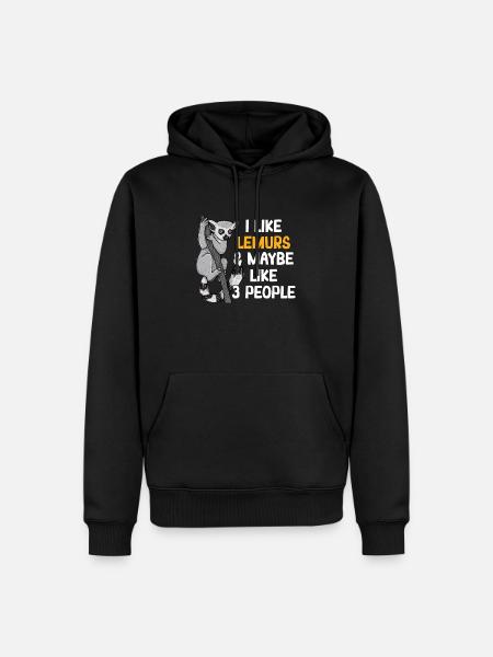 Lemur - Men’s Premium Organic Hoodie - black