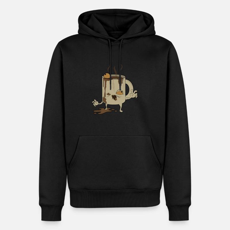 Café Monster - Sweat à capuche Premium bio Homme - noir