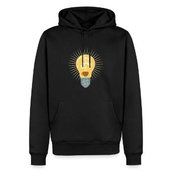 Kaffee Erleuchtung - Männer Premium Bio Hoodie - Schwarz - Vorne - Nico (187cm)
