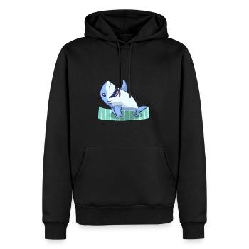 Yoga Hai - Männer Premium Bio Hoodie - Schwarz - Vorne - Nico (187cm)
