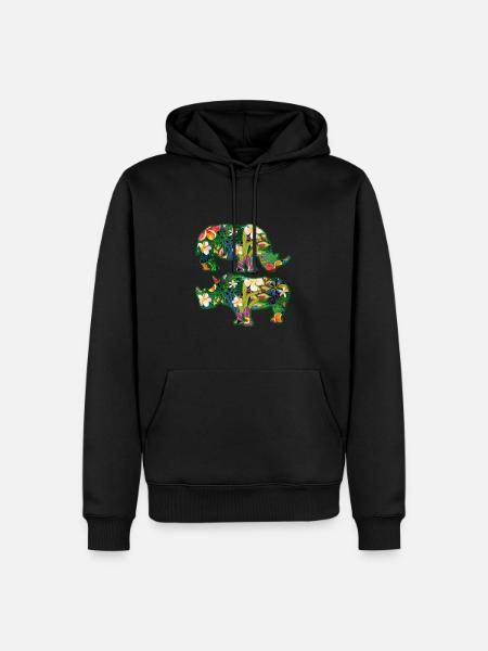Rhinoceros - Men’s Premium Organic Hoodie - black