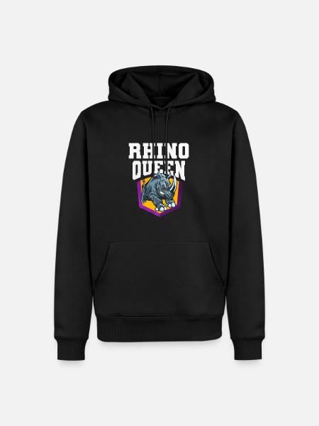 Nashorn - Männer Premium Bio Hoodie - Schwarz