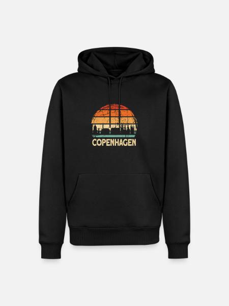 Copenhagen - Männer Premium Bio Hoodie - Schwarz