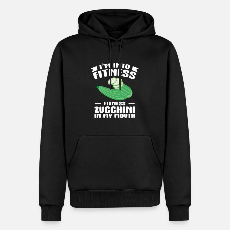 Zucchini - Männer Premium Bio Hoodie - Schwarz