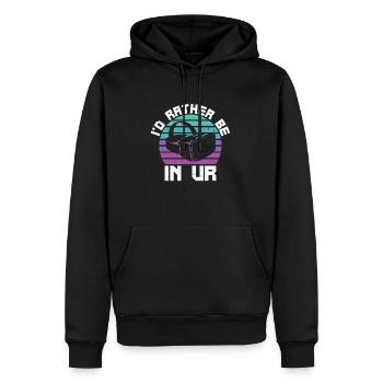 Cadeau VR de réalité virtuelle - Sweat à capuche Premium bio Homme - noir - Devant - Nico (187cm)