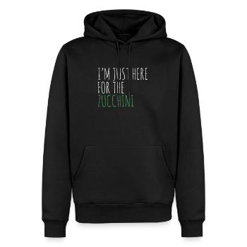Zucchini - Männer Premium Bio Hoodie - Schwarz - Vorne - Nico (187cm)