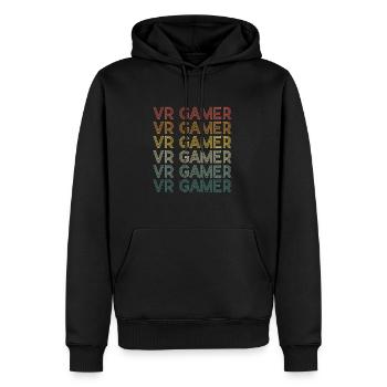 Virtual Reality VR Geschenk - Männer Premium Bio Hoodie - Schwarz - Vorne - Nico (187cm)