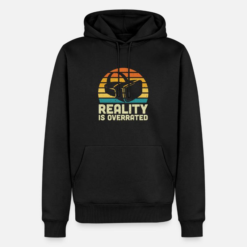 Virtual Reality VR Geschenk - Männer Premium Bio Hoodie - Schwarz