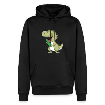 Zucchini - Männer Premium Bio Hoodie - Schwarz - Vorne - Nico (187cm)