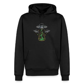 Zucchini - Männer Premium Bio Hoodie - Schwarz - Vorne - Nico (187cm)