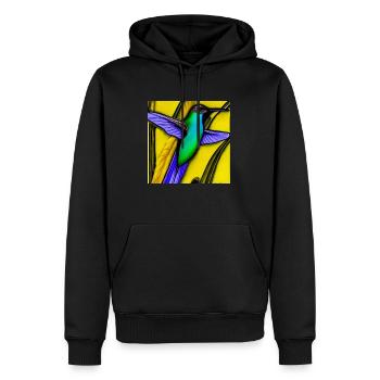 ColibriArtCollection 16 - Männer Premium Bio Hoodie - Schwarz - Vorne - Nico (187cm)