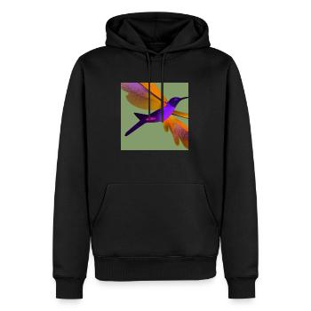 ColibriArtCollection 23 - Männer Premium Bio Hoodie - Schwarz - Vorne - Nico (187cm)