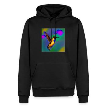 ColibriArtCollection 21 - Männer Premium Bio Hoodie - Schwarz - Vorne - Nico (187cm)