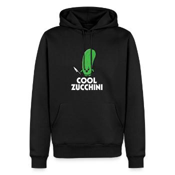 Zucchini - Männer Premium Bio Hoodie - Schwarz - Vorne - Nico (187cm)