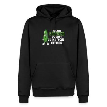 Zucchini - Männer Premium Bio Hoodie - Schwarz - Vorne - Nico (187cm)