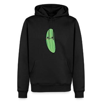 Zucchini - Männer Premium Bio Hoodie - Schwarz - Vorne - Nico (187cm)