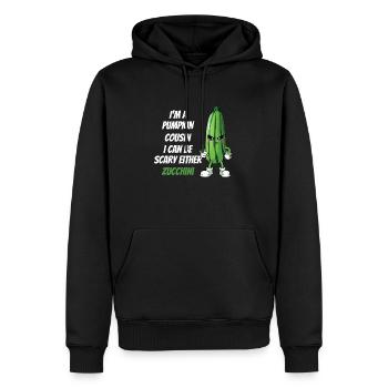 Zucchini - Männer Premium Bio Hoodie - Schwarz - Vorne - Nico (187cm)