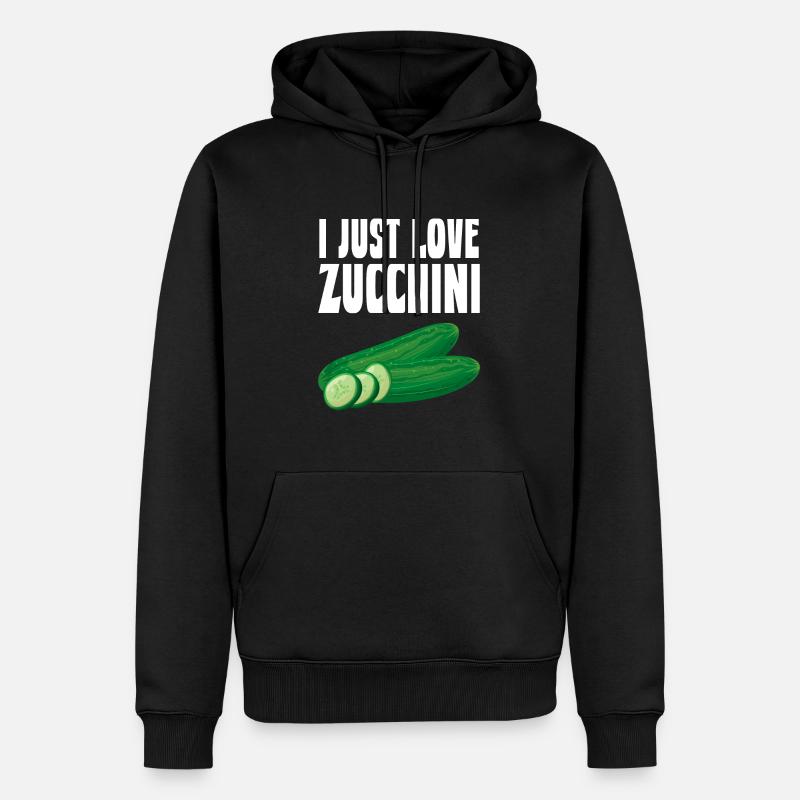 Zucchini - Männer Premium Bio Hoodie - Schwarz