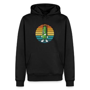Zucchini - Männer Premium Bio Hoodie - Schwarz - Vorne - Nico (187cm)