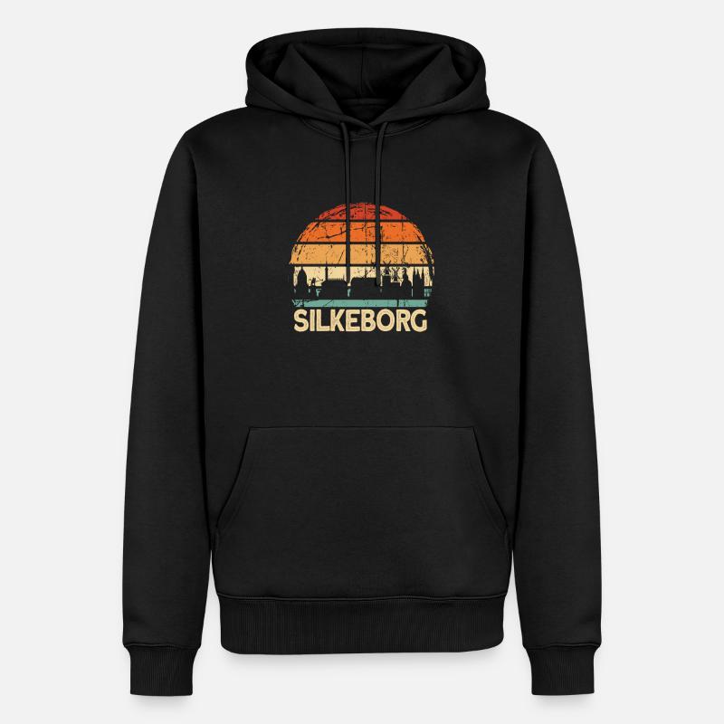 Silkeborg - Männer Premium Bio Hoodie - Schwarz