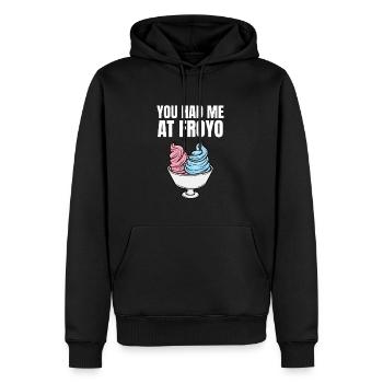 Sie hatten mich bei Froyo - Männer Premium Bio Hoodie - Schwarz - Vorne - Nico (187cm)