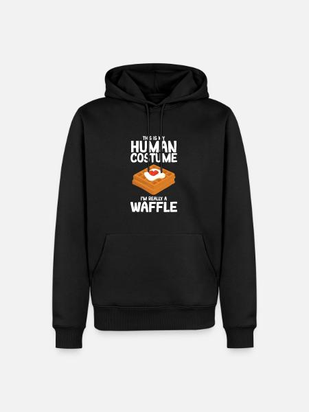 Waffle - Men’s Premium Organic Hoodie - black