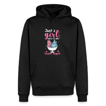 Just A Girl Who Loves Frozen Yogurt - Männer Premium Bio Hoodie - Schwarz - Vorne - Nico (187cm)