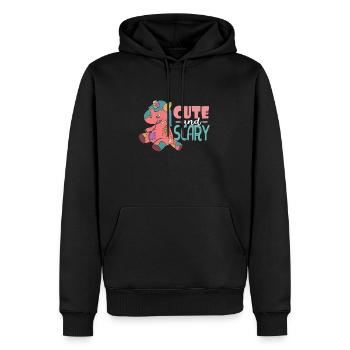Niedlich und unheimlich - Männer Premium Bio Hoodie - Schwarz - Vorne - Nico (187cm)