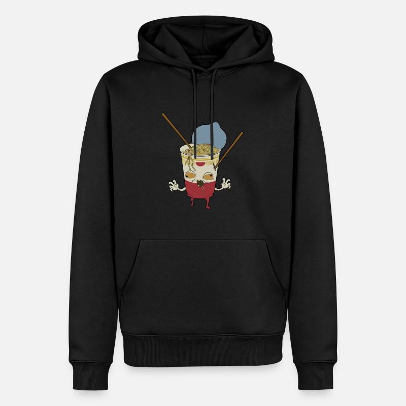 Zombie Ramen - Männer Premium Bio Hoodie - Schwarz