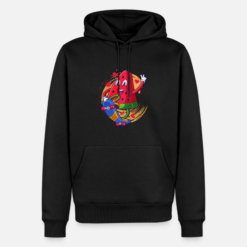 Wassermelone - Männer Premium Bio Hoodie - Schwarz